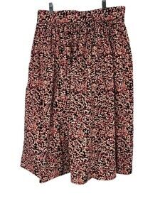H&M women's Cotton Skirt Size 12 Midi Bohemian Peasant Retro Boho Smart Work